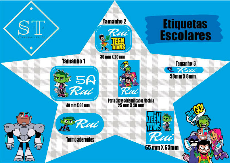 Etiquetas de los Jóvenes Titanes